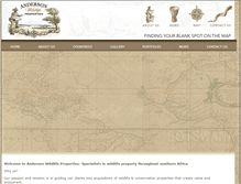 Tablet Screenshot of andersonwildlifeproperties.co.za